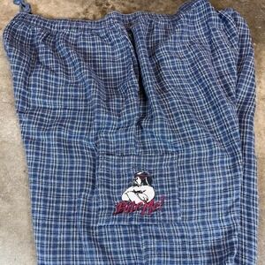 Big Dog Bite Me blue plaid flannel sleeping pants
